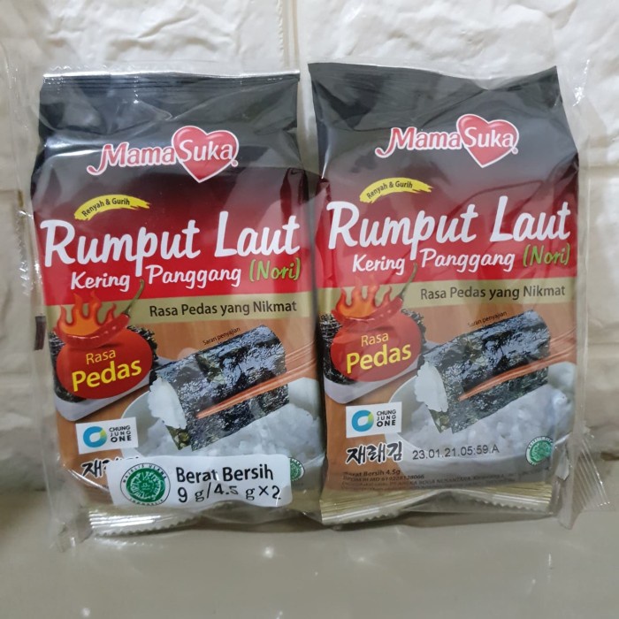 

MURAH Mamasuka Rumput Laut Panggang Nori Rasa Pedas isi 2 pcs