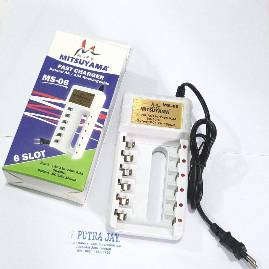 charger batere AA / AAA mitsuyama 6 slot MS-06 charger batere ori