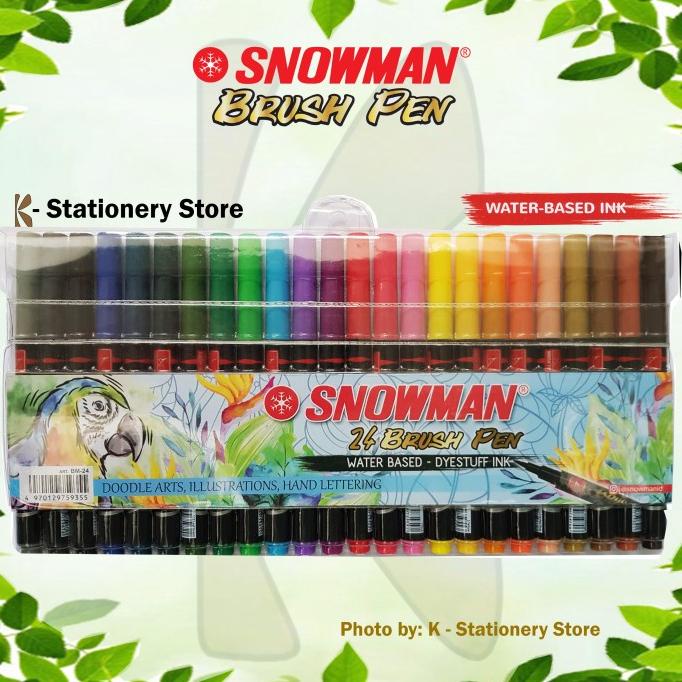 

[[COD]] Snowman Brush Pen Set 24 Colours BM-24 CUCI GUDANG Kode 783