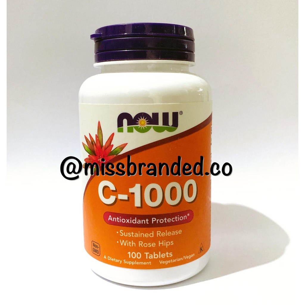 Now Foods Vitamin C 1000mg Sustained Release 100 Tablets Shopee Indonesia