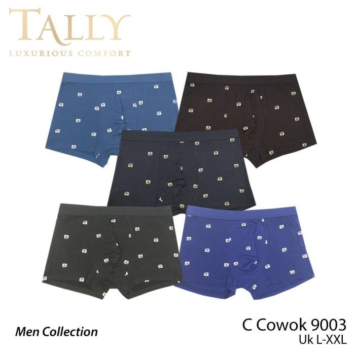 TALLY | CD CELANA DALAM BOXER COWOK PRIA 9003 | BAHAN KATUN PREMIUM | SIZE JUMBO L - XXL (HARGA PER PCS)