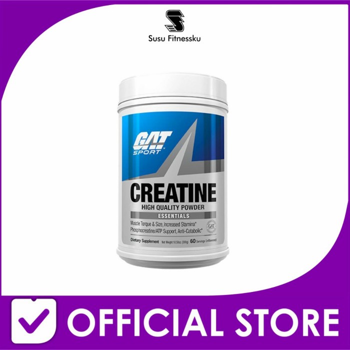 

GAT Creatine 300 Gram Pharmaceutical Grade - Campaign Suplemen Protein Susu Fitness Penggemuk Penggemuk Protein Isolate Amino On B4K0N7O7K4 Carnivor Tubuh Obat Pembentuk Otot Pria Capsul Gold Pro Whey Tanpa Olahraga Penambah Berat Badan Otot Suplemen Pemb