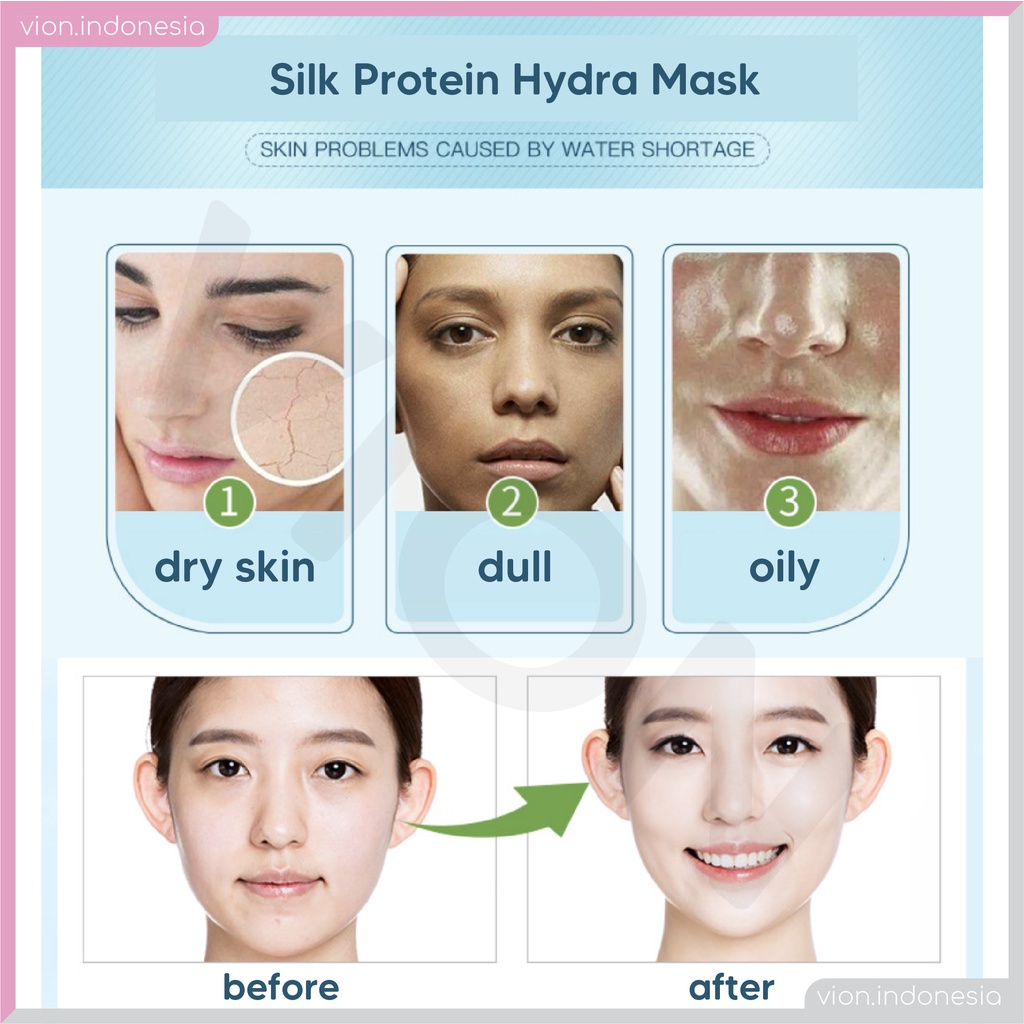 IMAGES Silk Protein Hydra Moisture Mask Facial Sheet Masker Wajah Sutera Original IM010