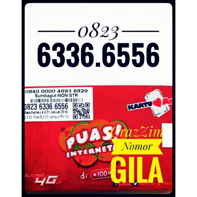 Nomor cantik telkomsel as