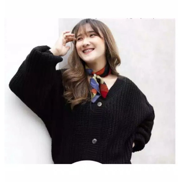 Cardigan Rajut Crop Oversize Premium Nacara Tebal-6