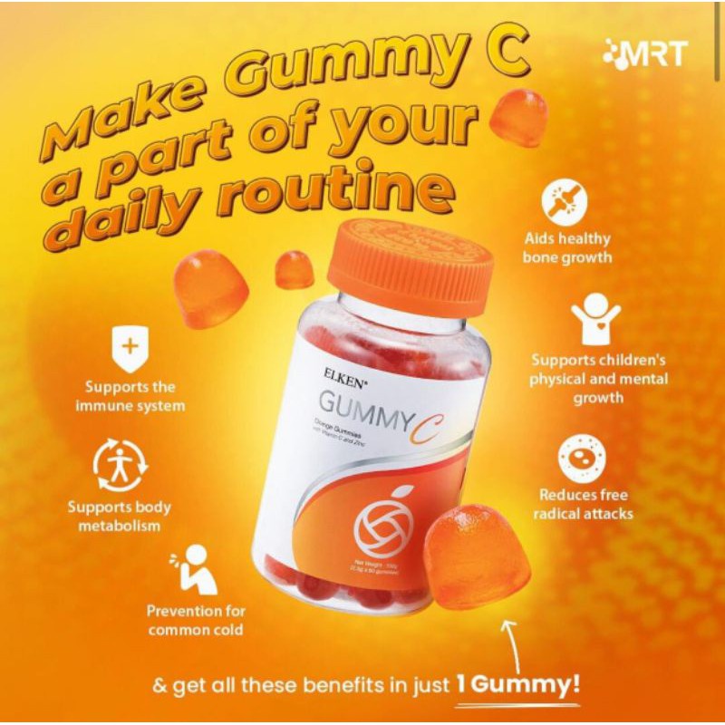 ELKEN GUMMY C VITAMIN C DAN ZINC