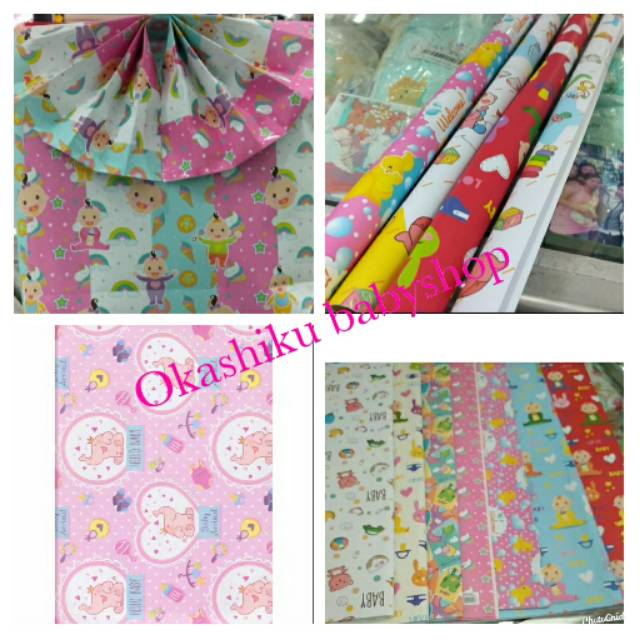 

Kertas kado sansan wawa motif baby | bungkus kado