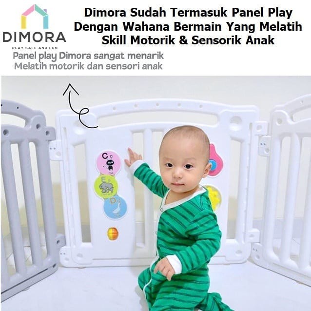 DIMORA PICNIC 8 PANEL + 1 PLAY + 1 DOOR / GRAY &amp; WHITE COLOR PANEL