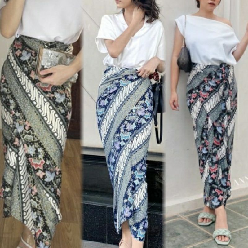 Rok lilit semi sutra//kain lilit batik