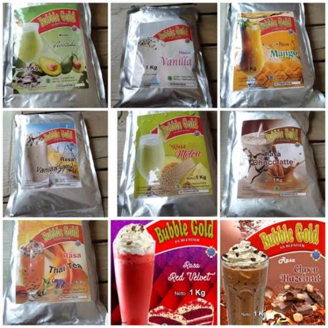 

BUBLE BUBBLE GOLD BUBUK MINUMAN ES Blender KEMASAN 1kg