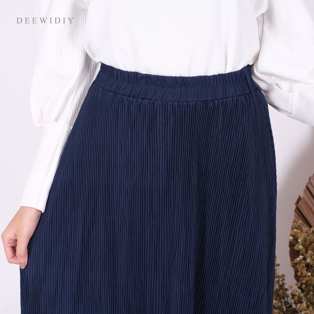 ROK KERJA WANITA / ROK A-LINE PLISKET LIDI / BISA UNTUK FORMAL CASUAL / NESA PLEATS SKIRT DEEWIDIY-7