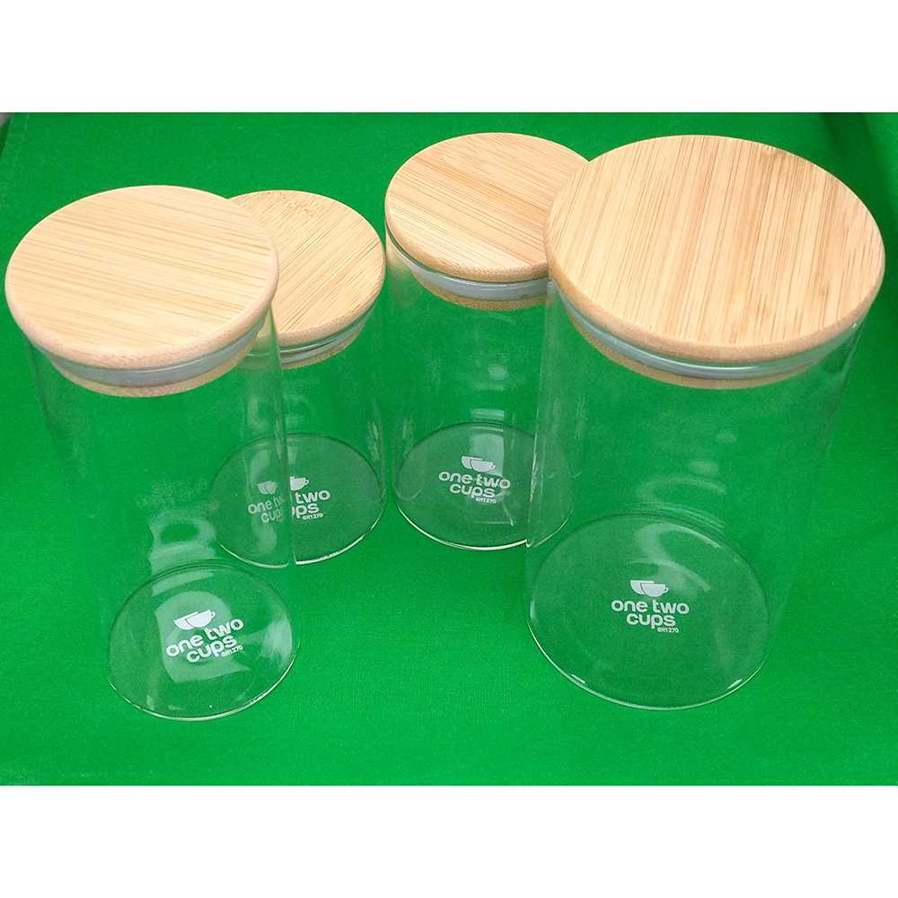 One Two Cups Toples Kaca Penyimpanan Makanan Glass Jar - GH1270