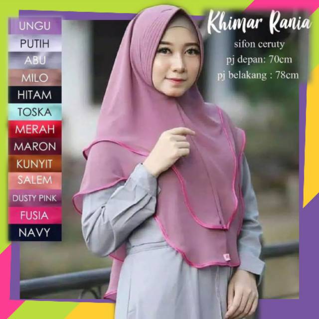 COD HIJAB KHIMAR RANIA 2LAYER CERUTY BABY DOLL LIST COD HIJAB KHIMAR RANIA 2LAYER CERUTY BABY DOLL LIST
