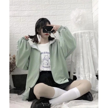 JACKET SWEATER LOLITA KOREAN STYLE SEIFUKU JAPAN BIG SIZE READY BAHAN KATUN FLEECE