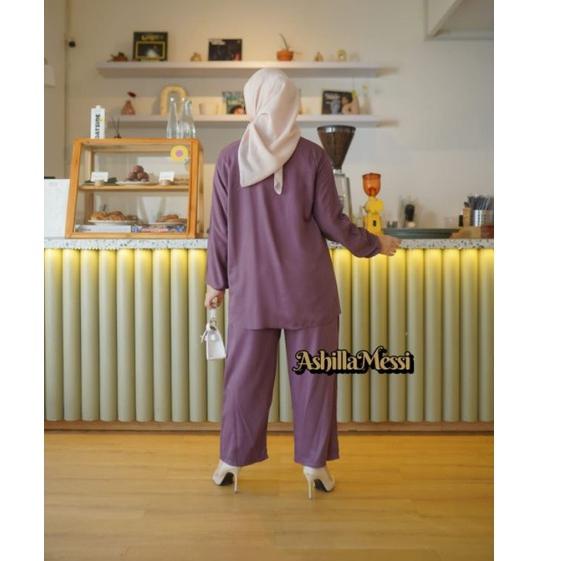 SALE Oneset aurora rayon twill ory // setelan terbaru ashilla messi