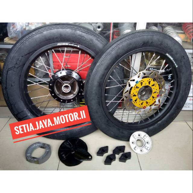 Sepaket velg pelak Thunder 125 ring 17 Japstyle - plus ban velg thunder 125 ban classic 1set lengkap