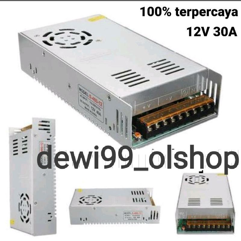 Pawer supply switching 12V DC 30A Terapo lampu led12v /untuk CCTV