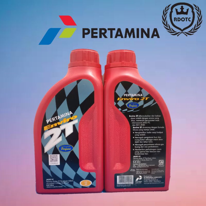 OLI SAMPING PERTAMINA ENVIRO 2T 2 TAK 0.8L