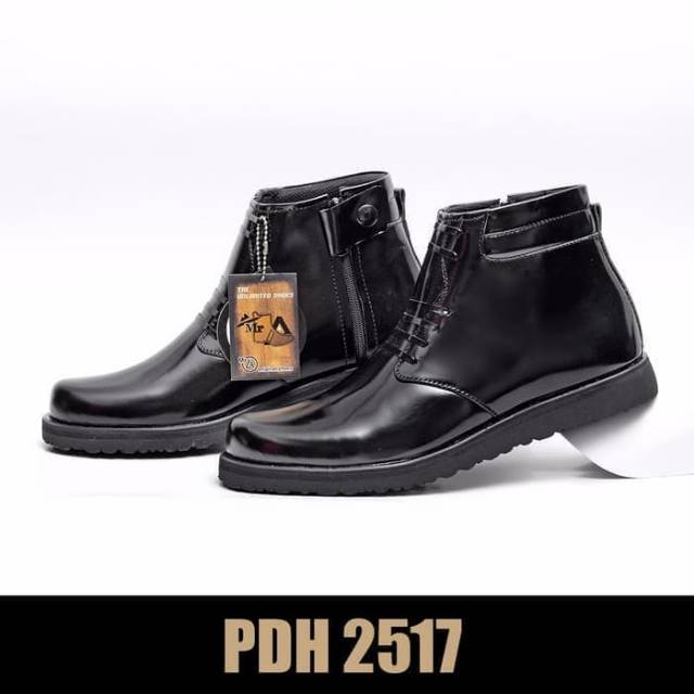BIG SIZE SepatU PDH , Sepatu Polri , Sepatu Kulit Mengkilat