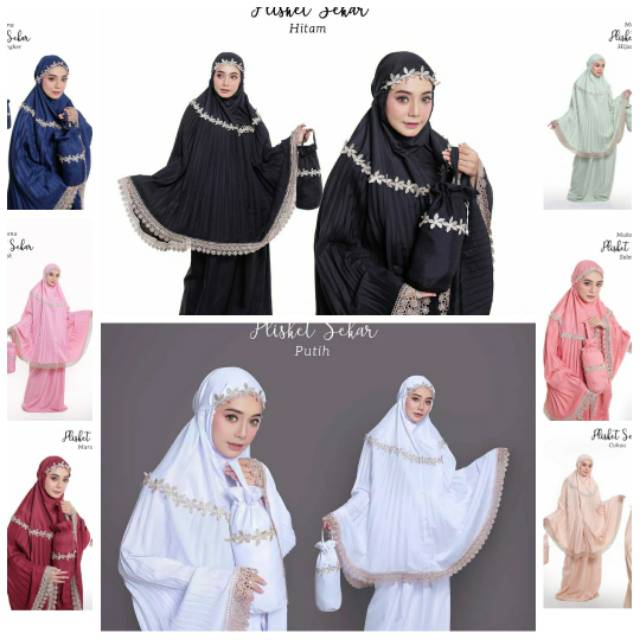 Mukena plisket renda / mukena plisket sekar/ mukena dewasa/ mukena jumbo/
