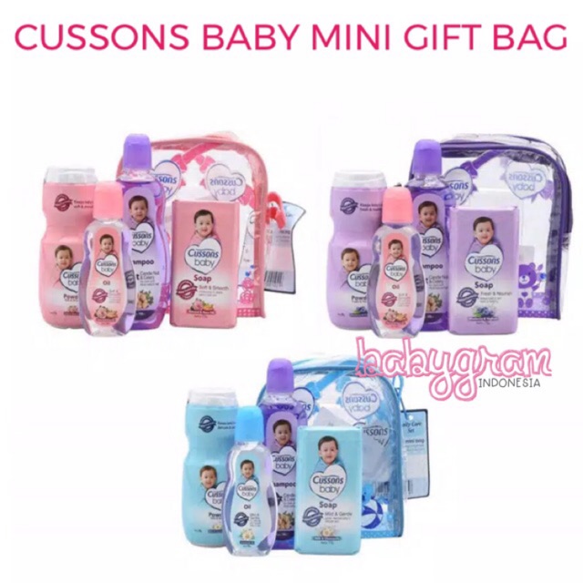 Cussons Baby Daily Essential Pack Mini Gift Bag Set Hadiah isi 4