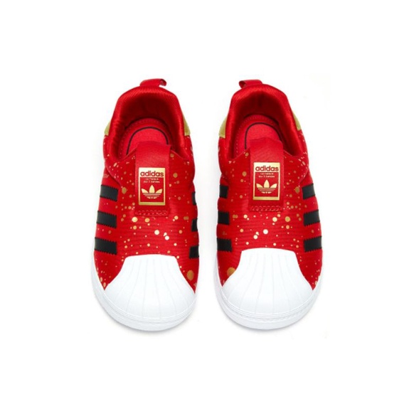 ADIDAS SUPERSTAR 360 KIDS  RED / DOT GOLD