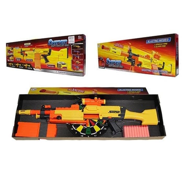 Top Brand Tembakan Sniper Softbullet Gun Orange No.7003B Freonk