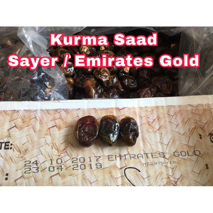 

Kurma Sayer 10kg / Emirates Gold Curah 10 Kg - Kurma Saad / al-Saad