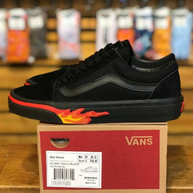 vans old skool flame wall