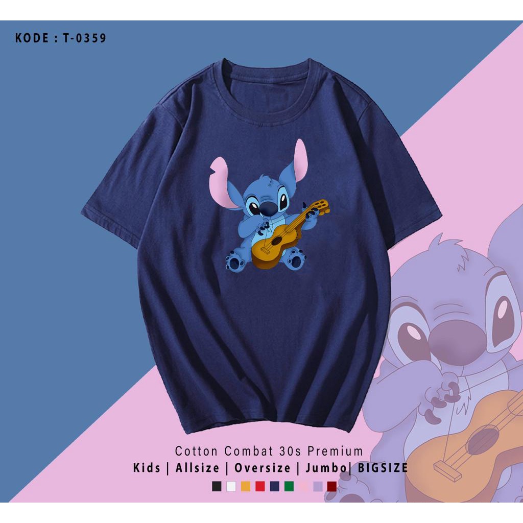 KAOS KARTUN STICH / KAOS WANITA LUCU / KAOS OVER SIZE / KAOS UK M-XL / KAOS TERBARU / KAOS KEREN BAHAN LEMBUT