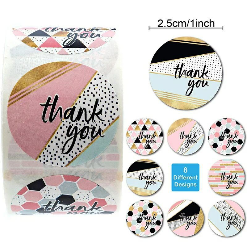 STIKER 100pcs LABEL STIKER BULAN STIKER THANK YOU STIKER HAMPERS STIKER SURAT