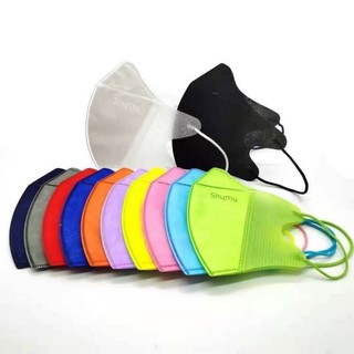 Masker Duckbill Embos Shumu 3 Ply Warna warni Isi 25 Pcs