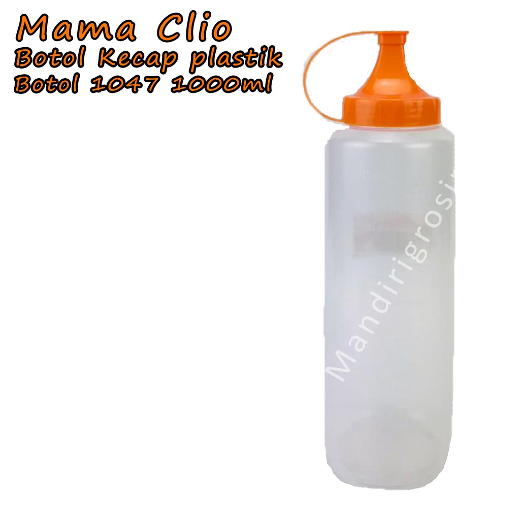 Botol Kecap plastik *Mama Clio * Orange 1047 * 1000ml