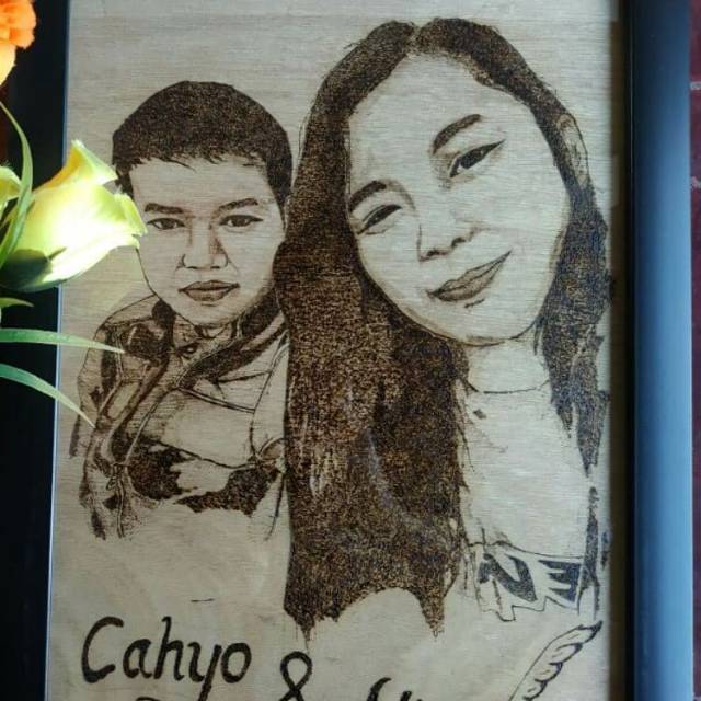 Pyrography. Lukis bakar