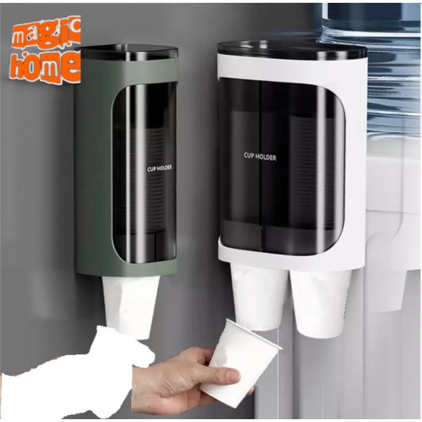 Dijual dispenser papaer cup double Holder gelas plastik gantung cangkir kopi Limited