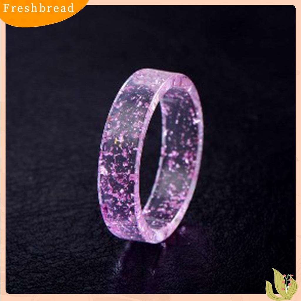 [TERLARIS]Women Retro Handmade Transparent Resin Dried Flower Ring for Anniversary Dating