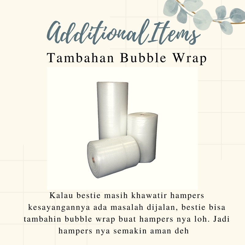 

[VIESTORIA KIT] Bubble wrap tambahan hampers