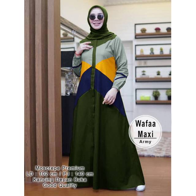 MAXI WAFAA/MAXY WAFA/DRESS MURAH/GAMIS MURAH/GAMIS BUSUI/GAMIS JUMBO/GROSIR TANAH ABANG/FREE ONGKIR