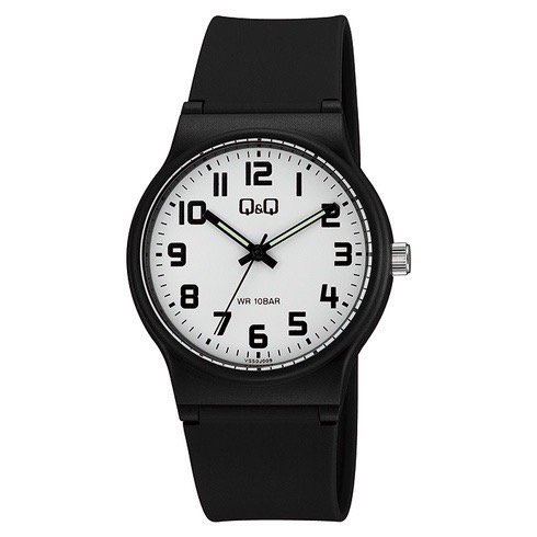 Q&amp;Q QnQ QQ Original VS50 Series Jam Tangan Pria VS50J VS 50 J VS 50J - Hitam - Karet