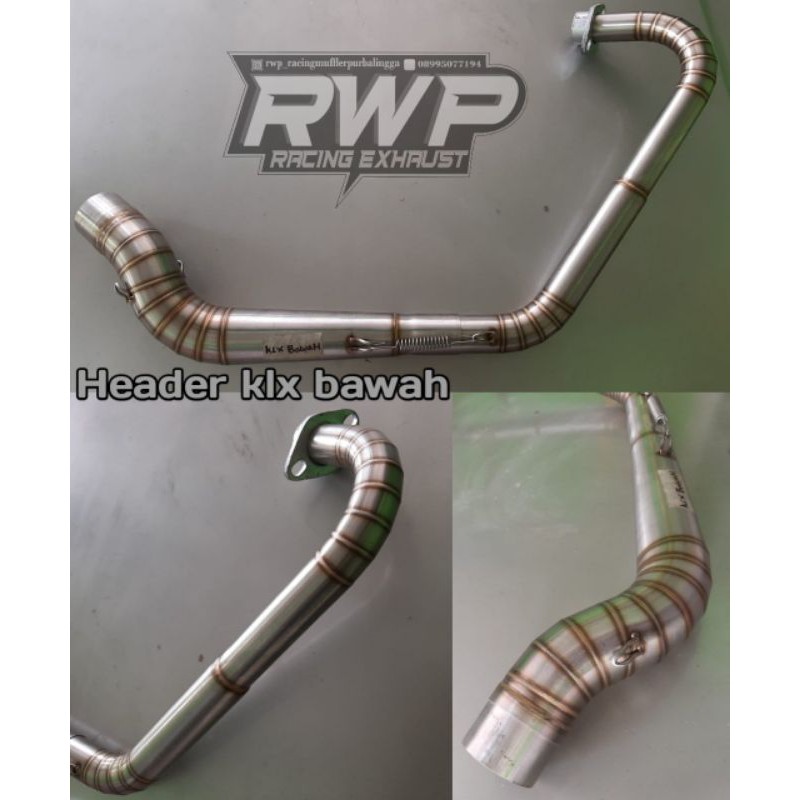 Leher header pipa knalpot header klx kolong bawah leher klx bawah header klx bawah header klx kolong