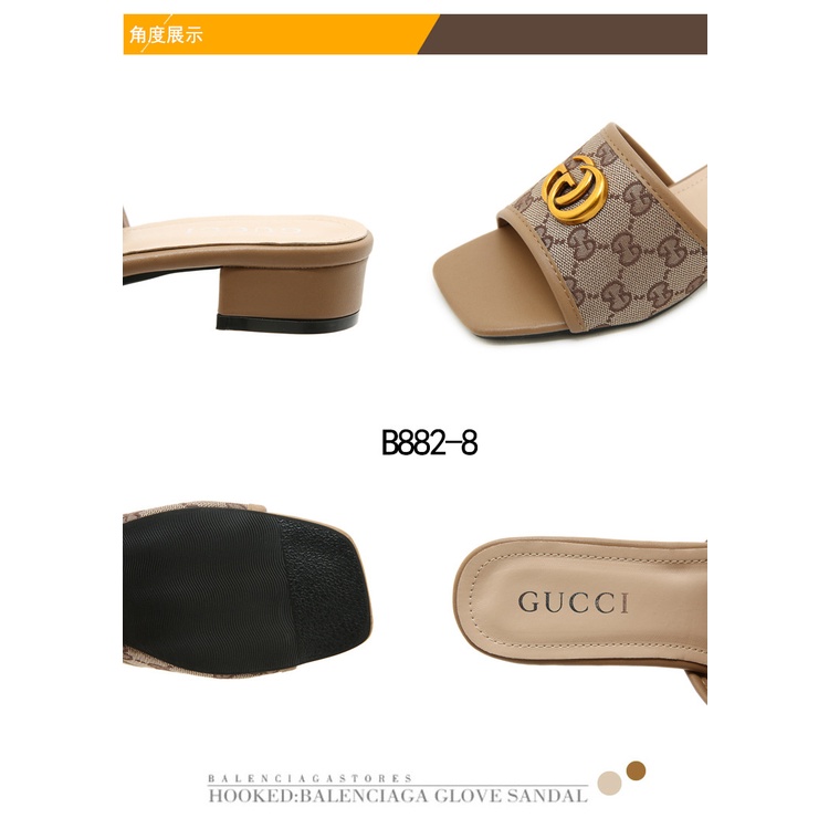 GC Double G Canvas Sandals #B882-8