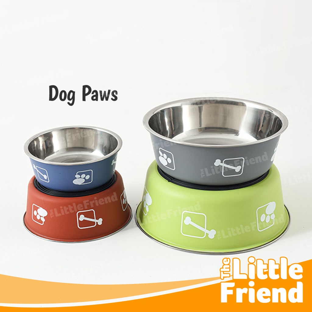 Mangkuk Makan atau Minum Kucing Anjing Non Slip Double Layer Stainless