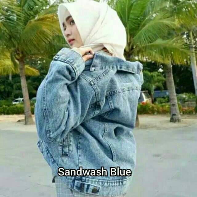 Terlaris Jaket Jeans Boy Friend / Jaket Jeans Oversize Wanita / Jaket Jeans Wanita