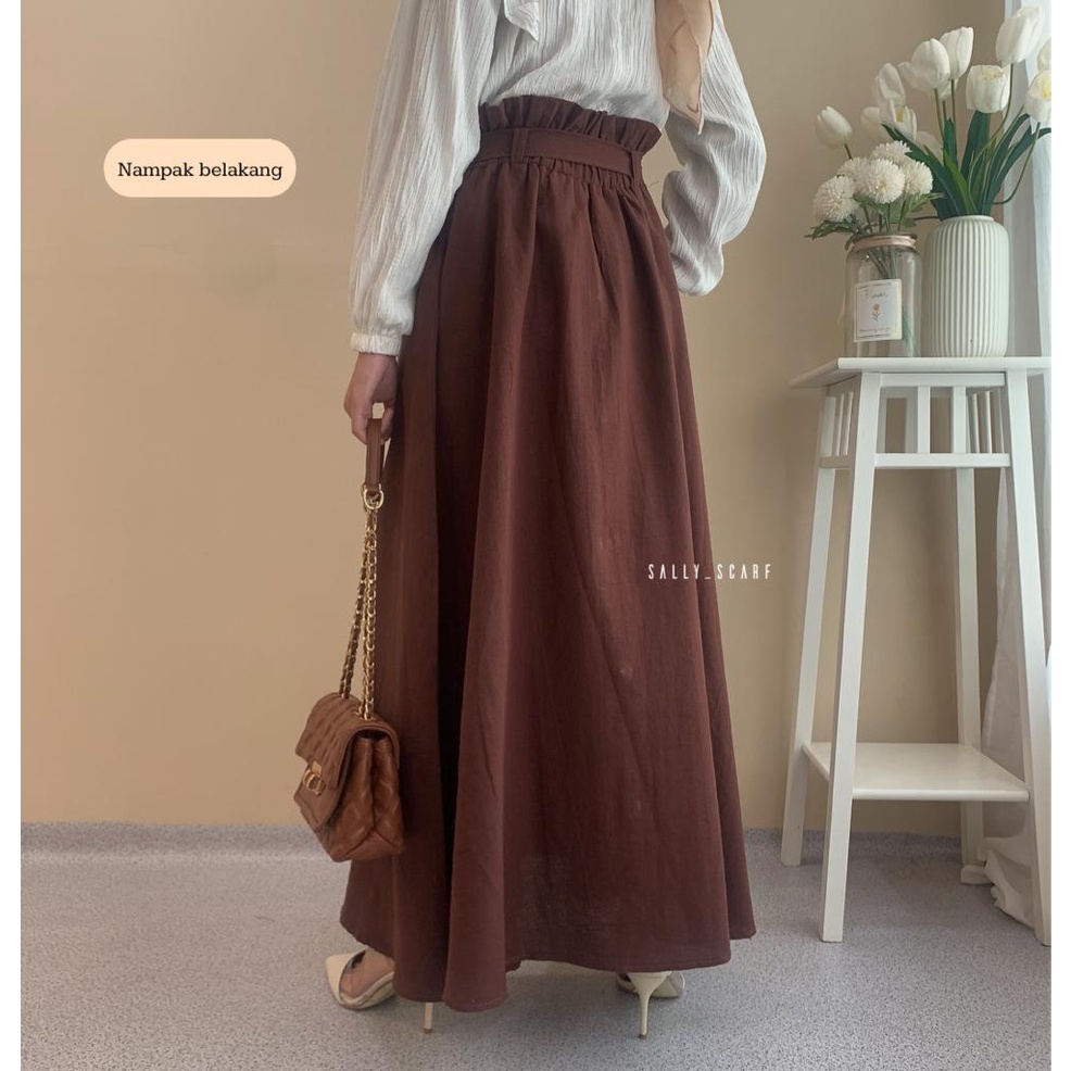 Felis Linen Skirt Button / Oversized