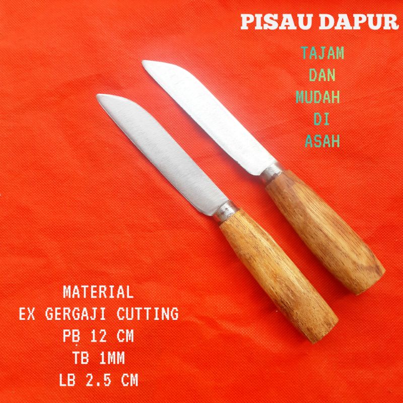 pisau dapur sayur daging termurah kecil super tajam gergaji
