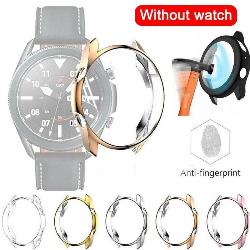 Protective Case for Samsung Galaxy Watch 4 3 40mm 44mm 41mm 45mm Soft TPU Protective Bumper Cases Watch Accessories for Samsung Galaxy Watch Active 2 40MM 44MM