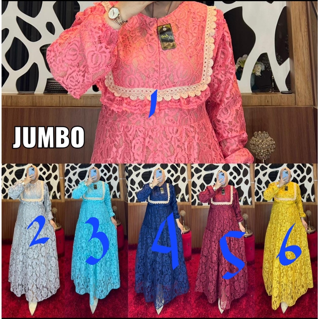 GAMIS BROKAT RIMPEL RENDA DI DADA. GAMIS BRUKAT REMPEL RENDA DI DADA. GAMIS BROKAT RIMPLE RENDA DI D
