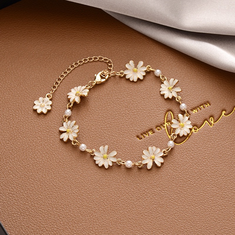 Women Pearl Crystal Bracelet Gelang Korean Fashion Love Flower Star Butterfly Bracelet Jewelry Birthday Gift