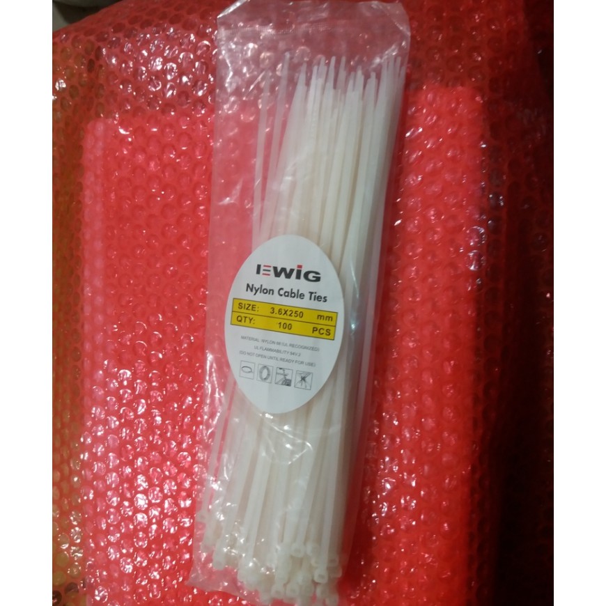 Nylon Cable Ties Insulok Insulock 15cm, 20cm, 25cm Putih isi @100pcs