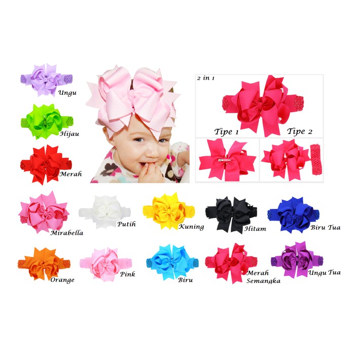 Headband Bayi / Hair Clip Bayi Pita Besar